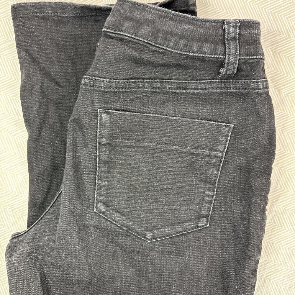 Coldwater Creek Mid Rise Bootcut Jeans Women's P6 Black Cotton Dark Wash 28x29